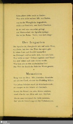 Der Irrgarten