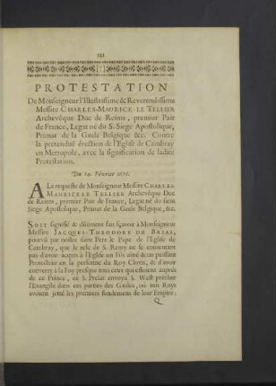 Protestation