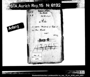 Die Ausstellung von Schiffsmeßbriefen für Einwohner im Amt Aurich