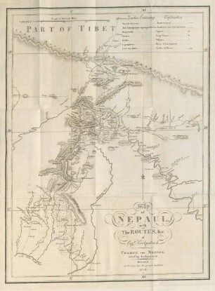 Map of Nepaul, with the routes, &c. of Capt. Kirkpatrick