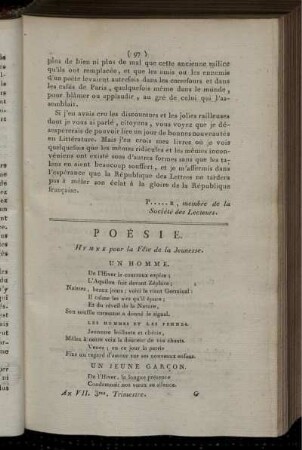 Poésie.