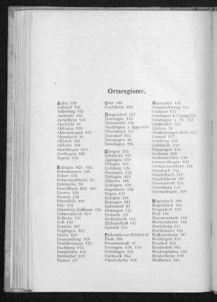 Ortsregister