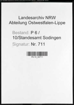 Sterberegister Standesamt Herne-Sodingen (III)