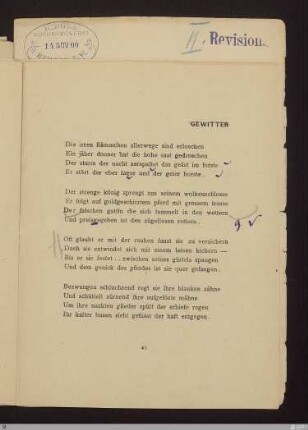 Gewitter : [SW V: keine Sigle]; [SW V, S. 39/111-112]