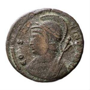Münze, Follis, Aes 3, 332 - 333 n. Chr.