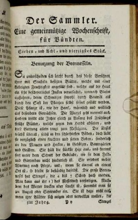 Sieben- und Acht- und vierzigstes Stück.