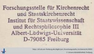 Stempel (Universitätsbibliothek Freiburg i. Br., BS 14/6012).