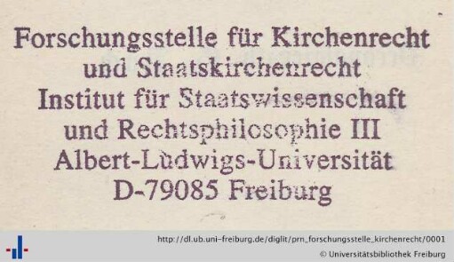 Stempel (Universitätsbibliothek Freiburg i. Br., BS 14/6012).