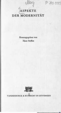 Aspekte der Modernität