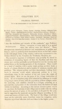 Chapter XIV. Political history