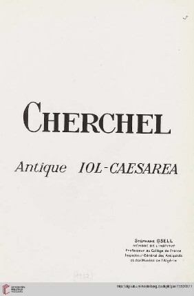 Cherchel : antique Iol-Caesarea