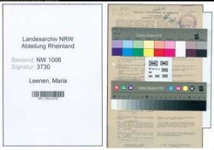 Entnazifizierung Maria Leenen , geb. 30.03.1894 ()