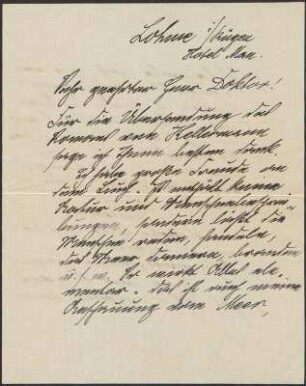 Brief von Karl Hagemeister an Robert René Kuczynski
