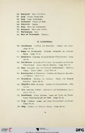 d) Lackarbeiten (Nr. 709-743)