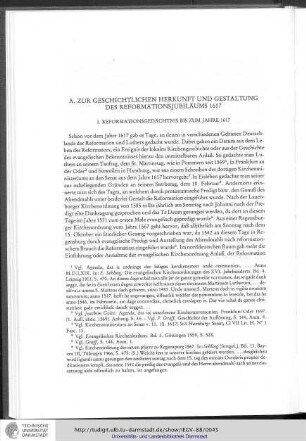 I. Reformationsgedächtnis bis zum Jahre 1617