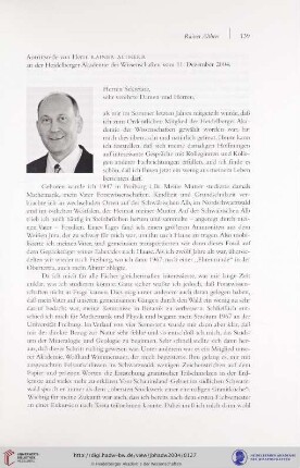 Antrittsrede vom 11. Dezember 2004