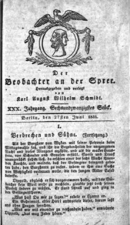 26. Stueck, 27. Juni 1831