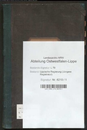 Vorstellungslisten des Aushebungsbezirks Detmold, Band 6