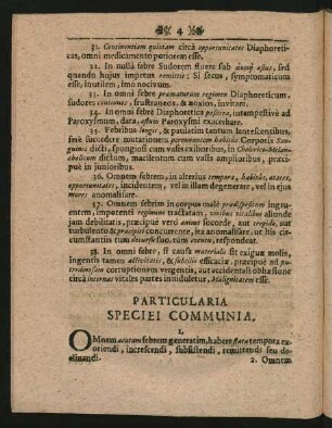 Particularia Speciei Communia.