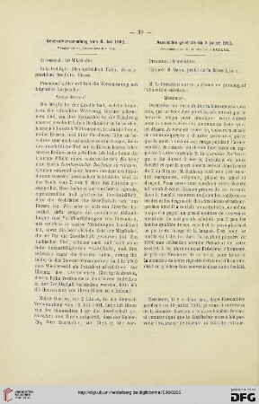 Generalversammlung vom 8. Juli 1903 / Assemblée générale du 8 juillet 1903
