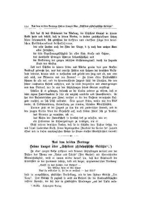 Aus dem dritten Vortrage Helene Langes über "Schillers philosophische Gedichte"