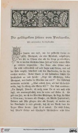 Die geflügelten Stiere von Persepolis