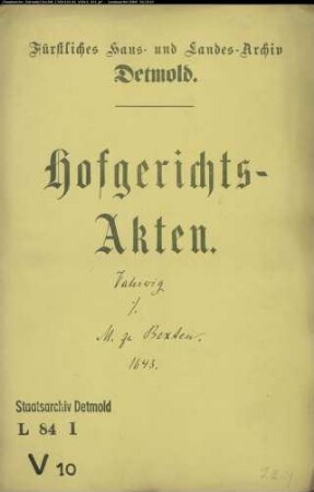 Vahrwig (Fahrwig), Henrich, Bürgermeister zu Herford gegen Johann Meier zu Bexten - Schuldforderung