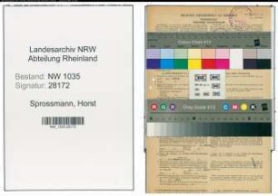 Entnazifizierung Horst Sprossmann , geb. 12.01.1921 (Bergbaubeflissener)