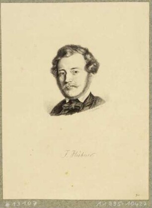 Bildnis des Malers und Galeriedirektors Julius Hübner, Schulterstück nach links