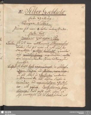 IV. Silber Geschlecht