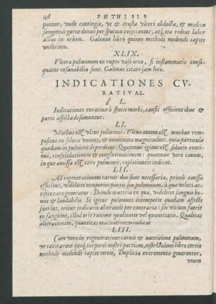 Indicationes Curativae.