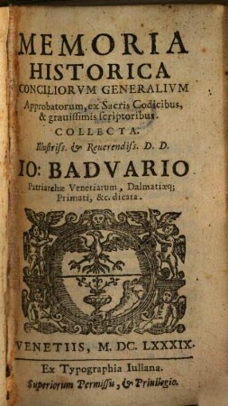Memoria historica Conciliorum generalium