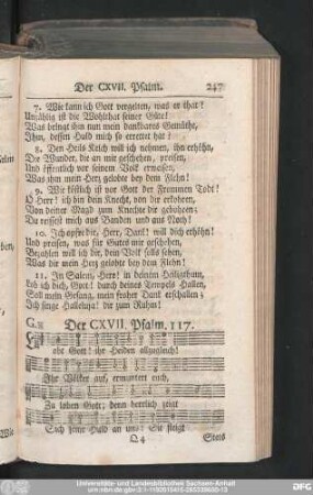 Der CXVII. Pslam. 117.