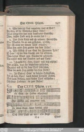 Der CXVII. Pslam. 117.