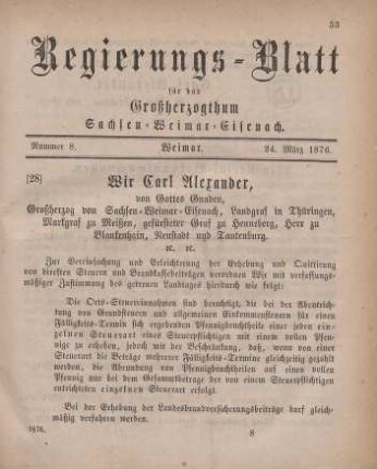 Nr. 8 : 24. März 1876