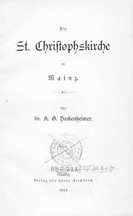 Die St. Christophskirche zu Mainz