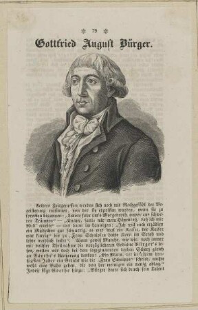 Bildnis des Gottfried August Bürger