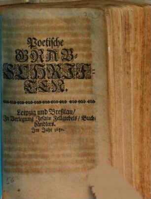 Poetische Grab-Schriften