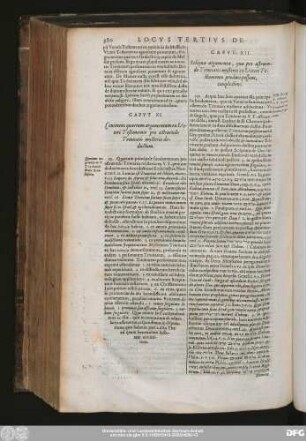 Caput XI. Continens quartum argumentum ex Veteri Testamento pro astruendo Trinitatis mysteri deductum.