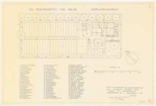 Siedlergarten 1450 qm: Pflanzplan 1:100