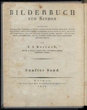 5: Bilderbuch Für Kinder. Fünfter Band