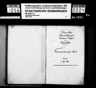 Feuerversicherungsbuch in Dapfen mit Wasserstetten, angelegt 1866 vom Verwaltungsaktuar Goez, fortgeführt bis 1871, mit alphabetischem Namensregister