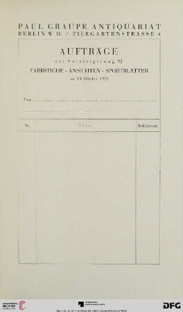 Auftragsliste