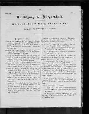 8te Sitzung
