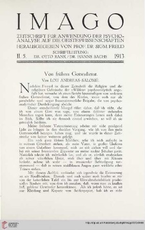 2: Vom frühen Gottesdient