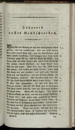 Johannes erstes Sendschreiben.
