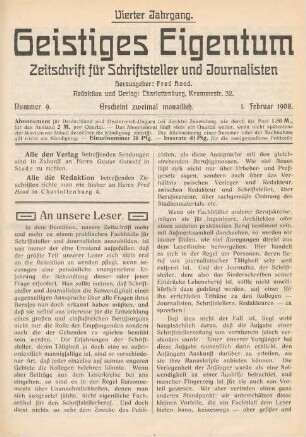 Nummer 9 (1. Februar 1908)