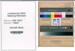 Entnazifizierung Maria Schroiff, geb. 15.05.1905 (Kontoristin)