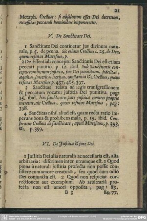 VI. De Justitia & jure Dei