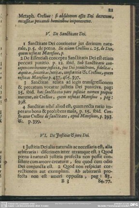 VI. De Justitia & jure Dei